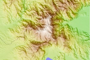 Кајмакчалан: рељефна карта